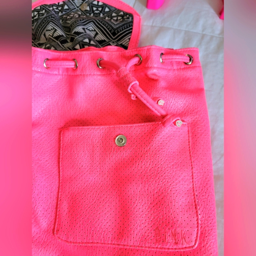 Love pink  neon backpack